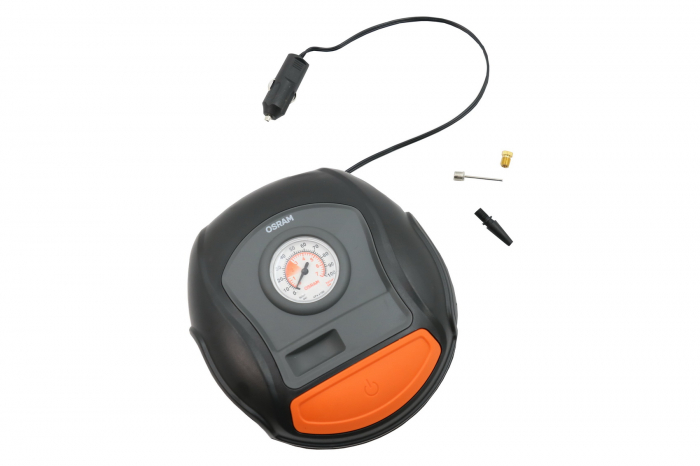 Compresor aer, auto, MinOsram OTI200, 5.5 bar, 12 V, manometru analog, adaptoare incluse [7]