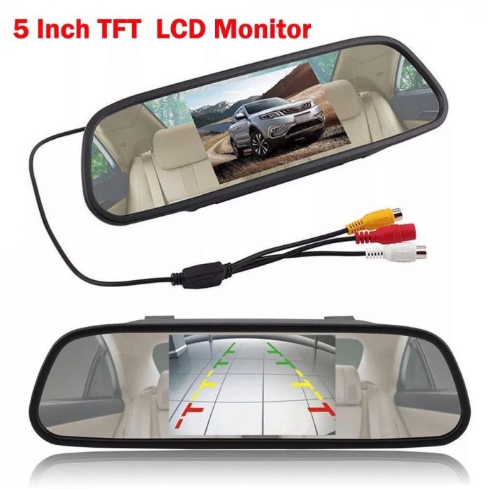 Display auto AHD de 5" pe oglinda retrovizoare D706A-AHD [1]