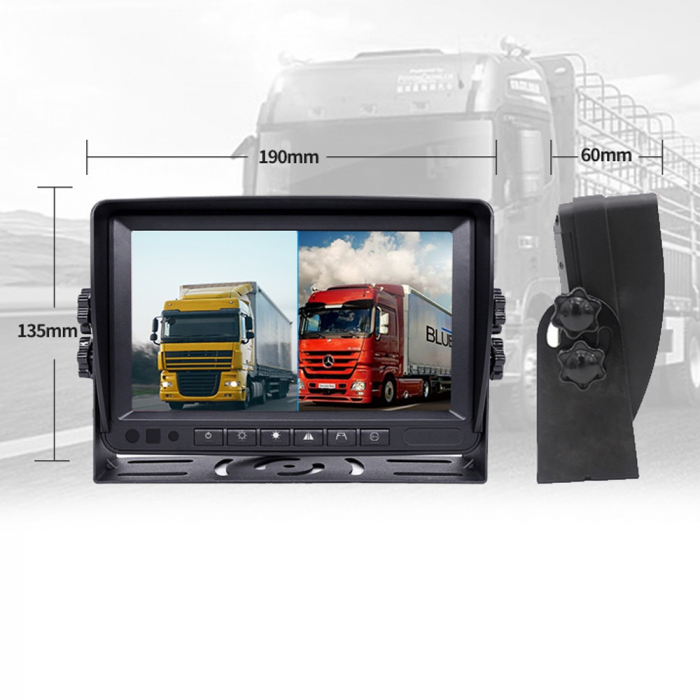 Display auto pentru camera marsarier LCD 7" 12V - 24V D712 Monitor [1]