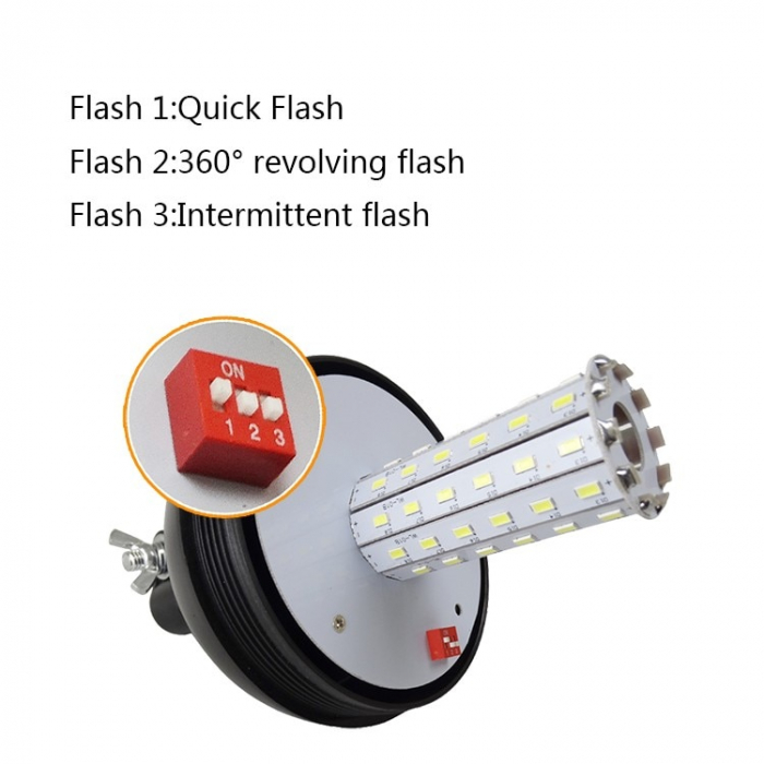 Girofar cu LED cu brat flexibil 12V-24V cu 3 functii WL01(D) [2]