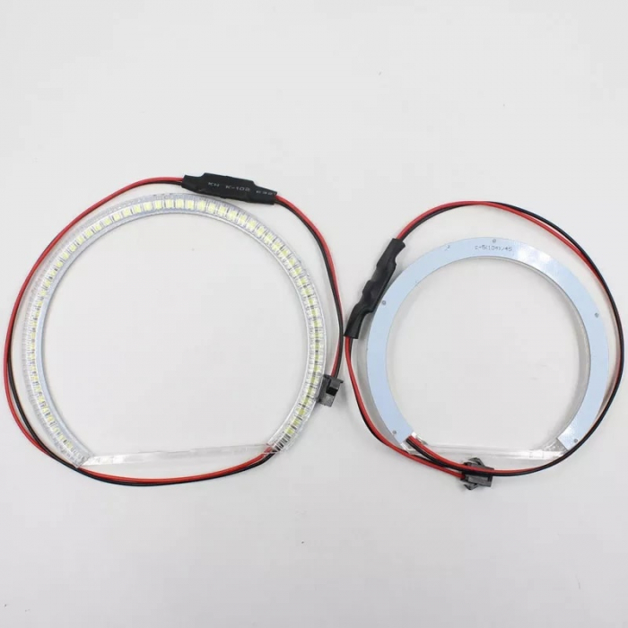 Kit 4 Inele Angel Eyes LED SMD BMW Canbus E46 Compact - 2x106mm, 2x131mm 12V [3]