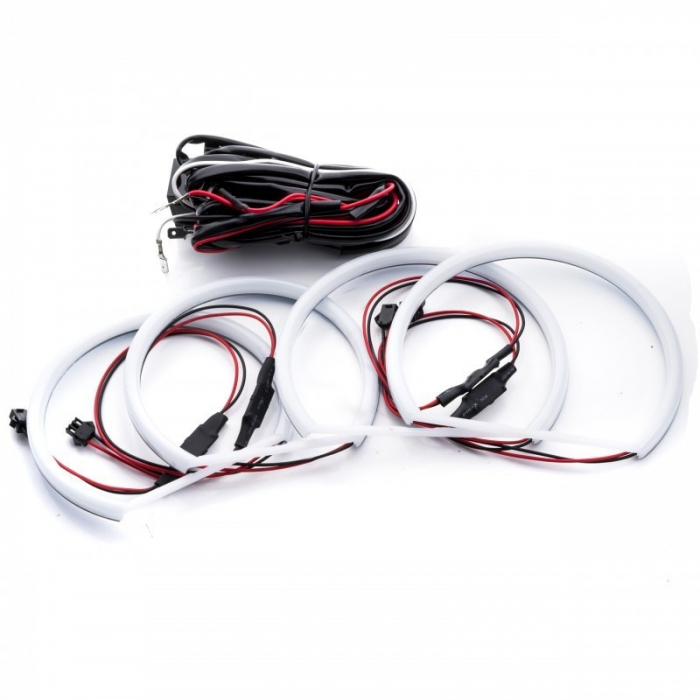 Kit Angel Eyes LED COTTON pentru BMW E46 cu Far ZKW fara lupa si fara Xenon din Fabrica 2x131mm si 2x146mm [6]