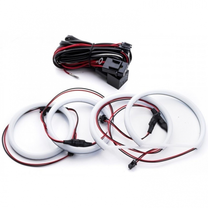 Kit Angel Eyes LED COTTON pentru BMW E90 Facelift fara xenon si fara lupe 2x106mm si 2x131.5mm [6]