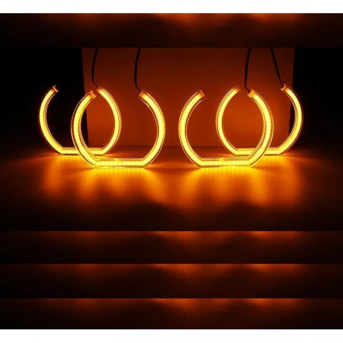 Kit Angel Eyes LED DTM Cristal Galben pentru BMW F30, F36 (BMW Seria 3 2011+; Seria 4 2013+) [1]