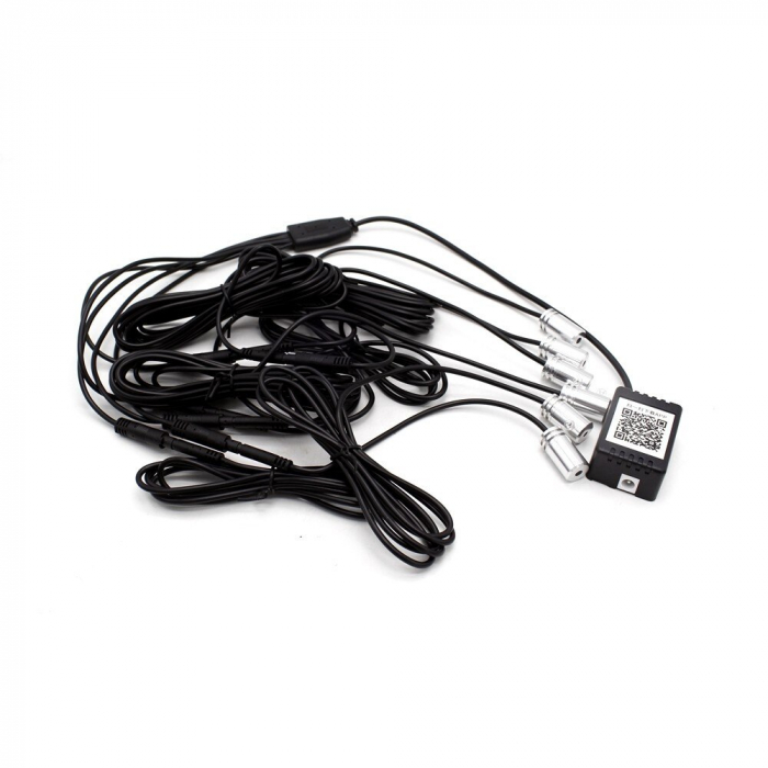 Kit Lumini Ambientale Auto 6 metri cu 5 canale, fir neon RGB cu Aplicatie Telefon Bluetooth, 12V AL-5LC6M [4]