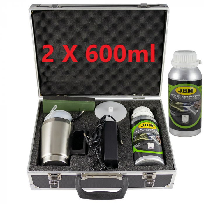 Kit restaurare faruri cu polimer lichid JBM - include 2 X 600ml substanta [3]