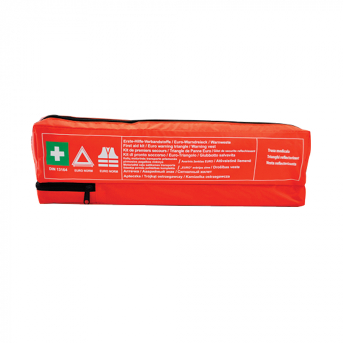 Kit trusa medicala in conformitate cu DIN 13164, vesta reflectorizanta EN ISO 20471:2013 si triunghi reflectorizant Omologat Mega Drive + borseta portocalie CADOU [3]
