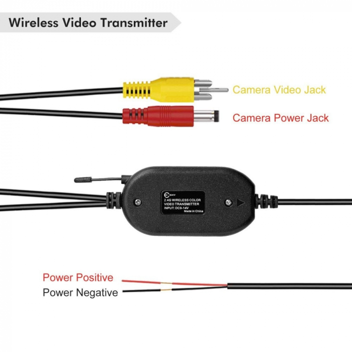 Kit wireless 2.4G pentru camera marsarier 12V - PZ01W [4]