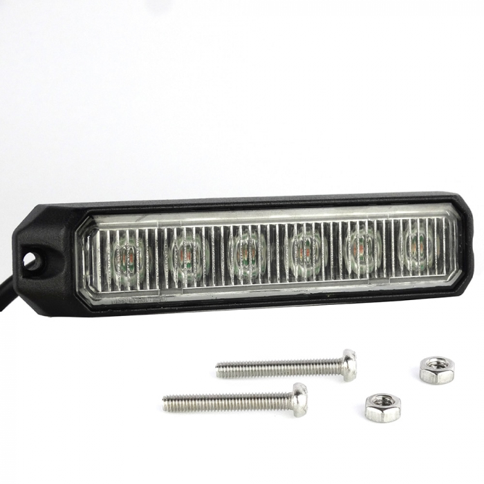 Lampa Stroboscop de avertizare lumina rosie 12/24v cu 6 Led 52026-6K-RED [2]