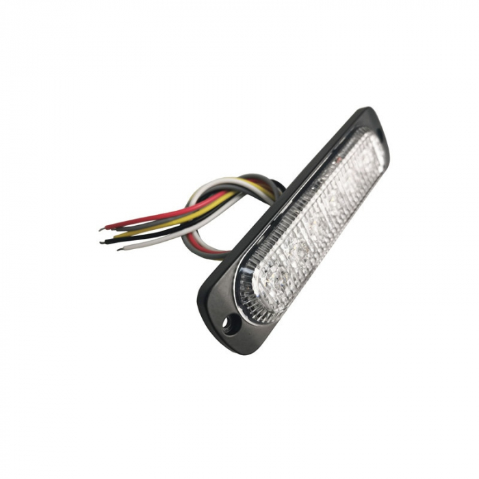 Lampa Stroboscop de urgenta, avertizare lumina portocalie 12/24v cu 6 Led WL-52025T-6LED-Portocaliu [1]