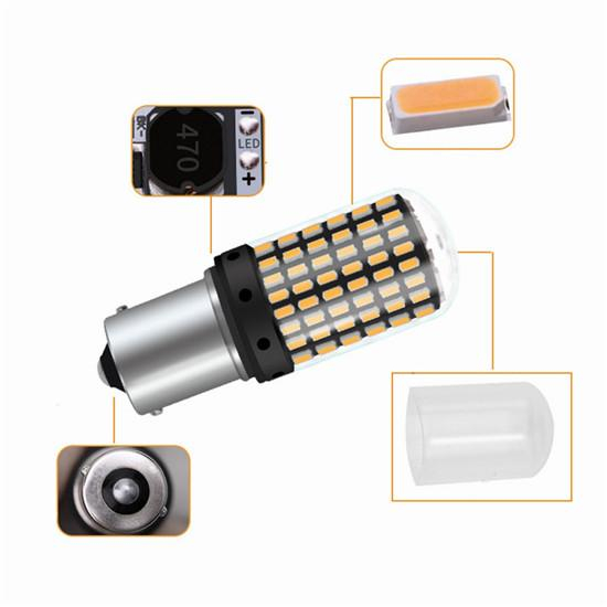 Led auto 1156 BA15S P21W 1156 Alb cu Canbus 144 SMD 3014 12V - BA15S-144SMD-3014 [3]