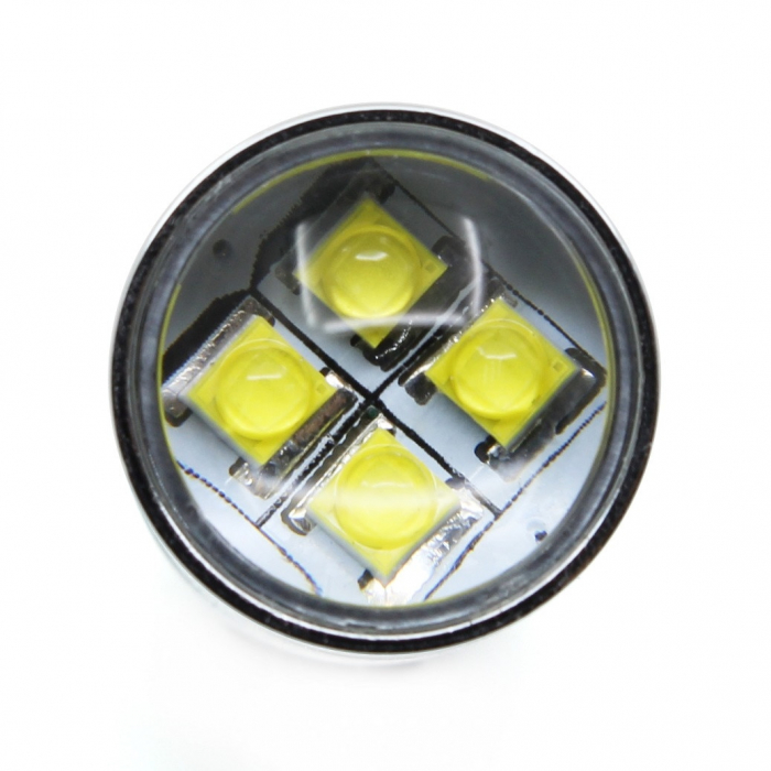 Led Auto Rosu 60W P21W, BA15S Canbus cu leduri CREE - Fara polaritate [2]