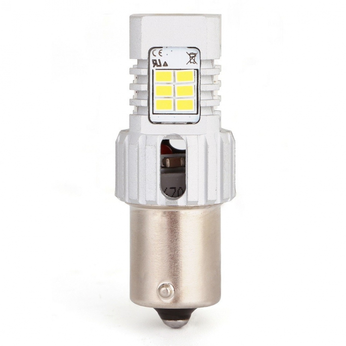Led auto ALB BA15S cu 24 SMD 3020 12V Canbus BTLE5040A [3]