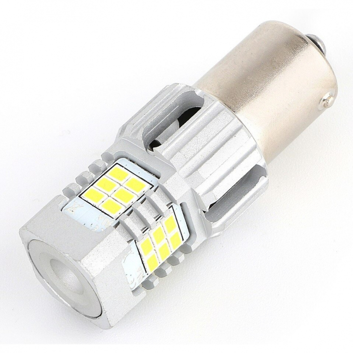 Led auto ALB BA15S cu 24 SMD 3020 12V Canbus BTLE5040A [2]