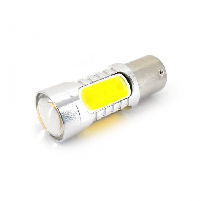 Led auto ALB BA15S P21W cu Canbus, 12V 7,5W cu lupa [6]