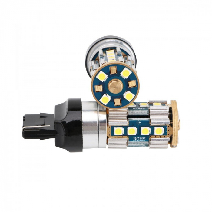 Led Auto ALB T20 7440 Canbus Cu 20 SMD 3030 12-24V Fara Polaritate [2]