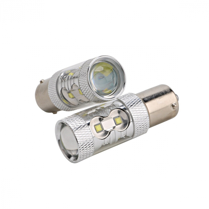 Led auto CANBUS 50W P21W BA15S Alb 12-24V cu leduri CREE - BTLE1120C - BA15S-WHITE [5]