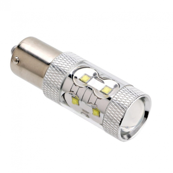 Led auto CANBUS 50W P21W BA15S Alb 12-24V cu leduri CREE - BTLE1120C - BA15S-WHITE [6]