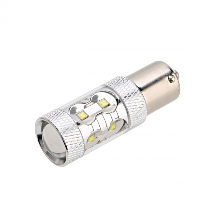 Led auto CANBUS 50W P21W BA15S Alb 12-24V cu leduri CREE - BTLE1120C - BA15S-WHITE [2]