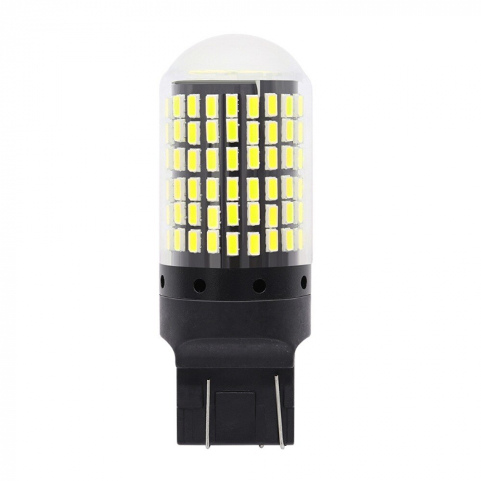 Led auto Canbus Alb T20 7443 W21/5W cu 144 SMD 3014 12V - T20 7443-144SMD-3014 [3]