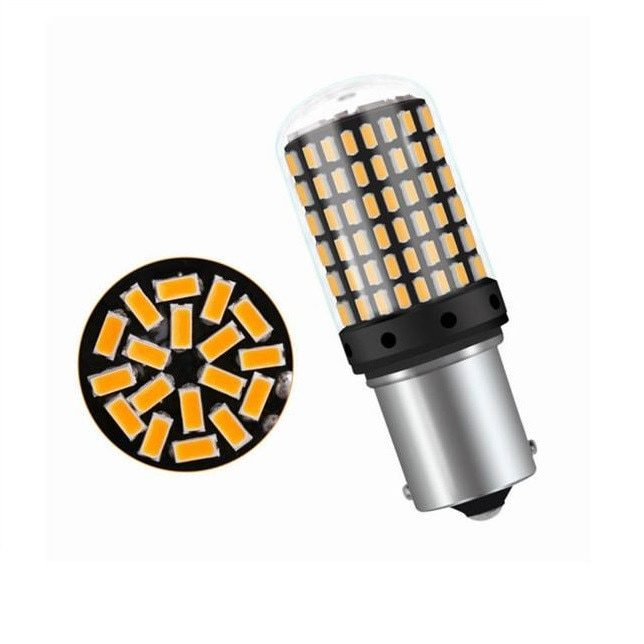 Led auto Canbus ROSU BAW15S PR21W 144 SMD 3014 12V - PR21W-144SMD-3014-RED [1]
