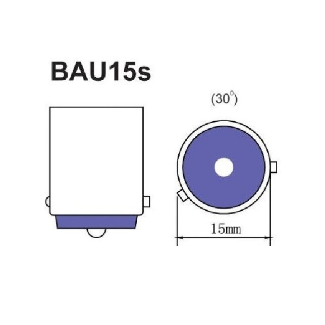 Led auto Portocaliu 60W BAU15S Canbus cu leduri Cree - BTLE1607C [2]