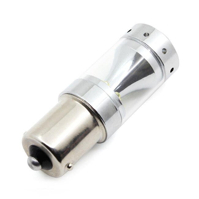 Led Auto Portocaliu 60W P21W, BAU15S Canbus cu leduri CREE - Fara polaritate [4]