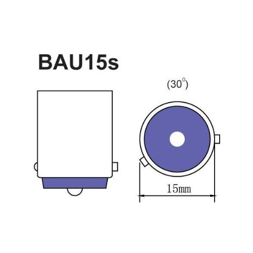 Led Auto Portocaliu 60W P21W, BAU15S Canbus cu leduri CREE - Fara polaritate [1]