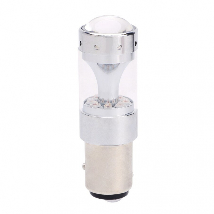 Led auto ROSU 60W P21/5W / BAZ15D Canbus cu leduri CREE - Fara polaritate [3]