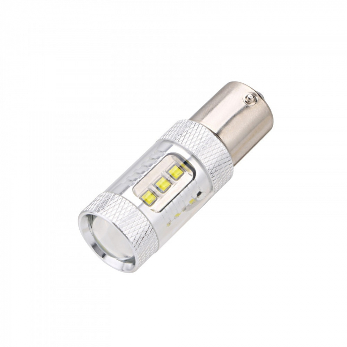 Led auto ROSU 80W BA15S / P21W, 12V-24V Canbus led CREE - BTLE1125C-BA15S-ROSU [5]