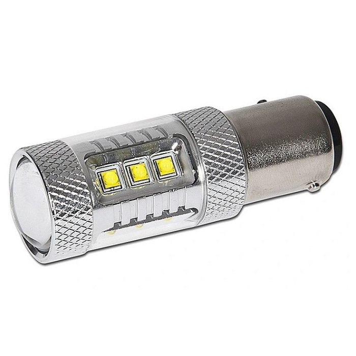 Led auto ROSU 80W BAY15D / P21/5W, 12V-24V Canbus led CREE - BTLE1125C-BAY15D-ROSU [2]