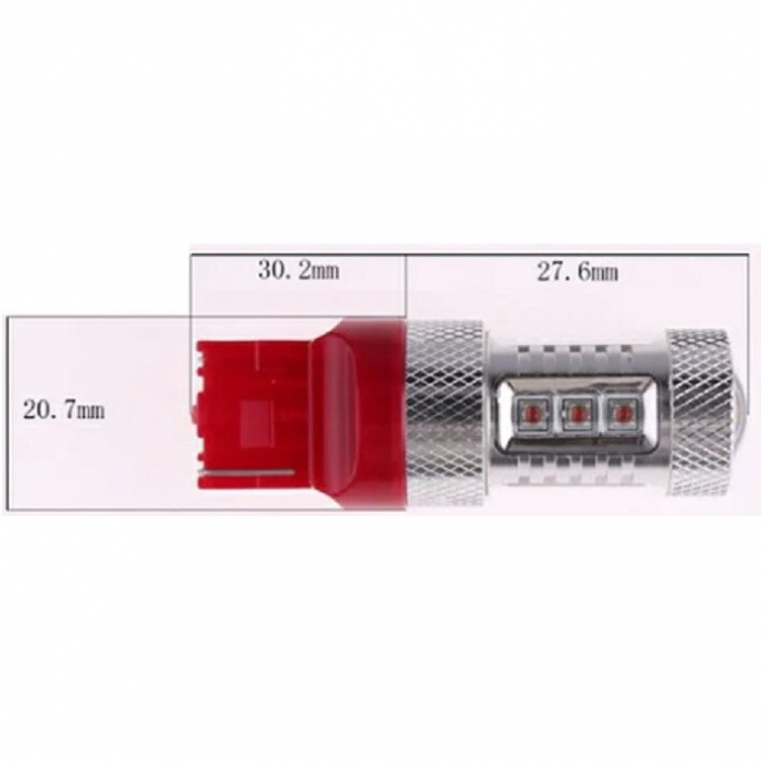 Led auto ROSU 80W T20 7440 W21W 12V-24V Canbus led CREE - BTLE1125-T20-7440-ROSU [1]