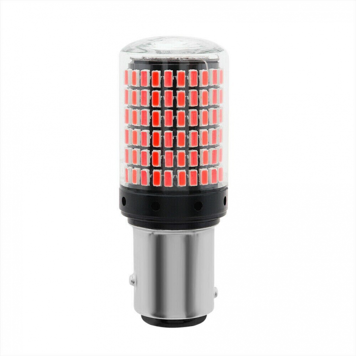 Led auto Rosu BAY15D P21/5W 1157 Canbus cu 144 SMD 3014 12V - BAY15D-144SMD-3014 [3]