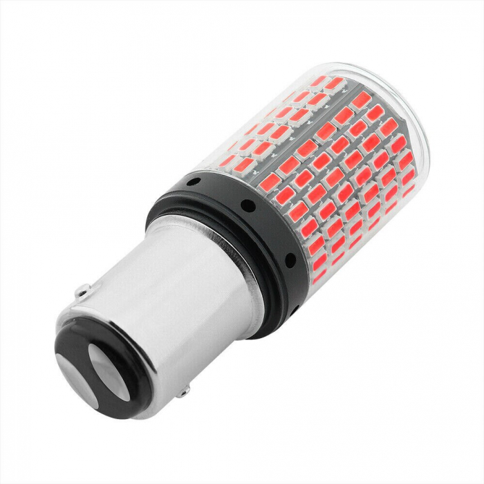 Led auto Rosu BAY15D P21/5W 1157 Canbus cu 144 SMD 3014 12V - BAY15D-144SMD-3014 [6]