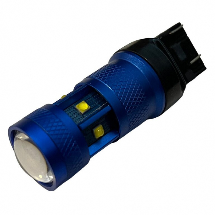 Led auto T20 7443 Alb Canbus Cu 9 SMD 2525 12-24V - BTLE1319 [2]