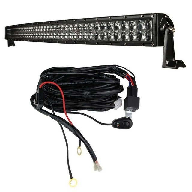 LED Bar 4D Curbat 288W 12V-24V, 24480 Lumeni, 50"/127 cm, Combo Beam 12/60 Grade + Cablaj Cu Releu si Buton On/Off [5]