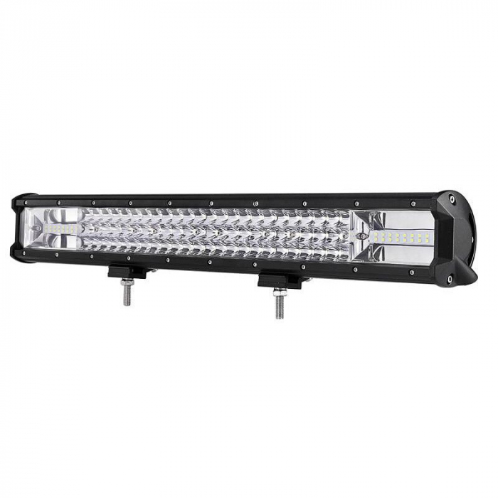 LED Bar Auto 324W, leduri pe 3 randuri, 12V-24V, 22680 Lumeni, 23,5"/59,7 cm, Combo Beam 12/60 Grade [6]