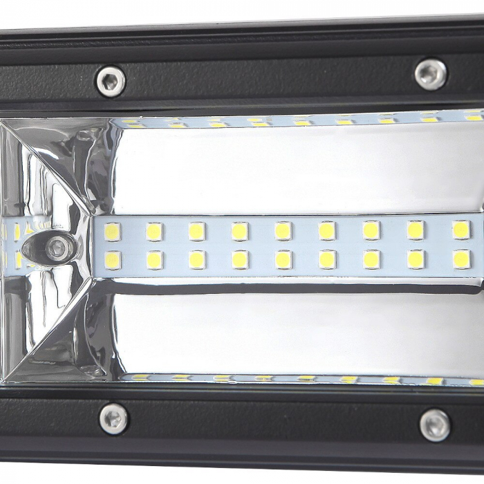 LED Bar Auto 324W, leduri pe 3 randuri, 12V-24V, 22680 Lumeni, 23,5"/59,7 cm, Combo Beam 12/60 Grade [3]