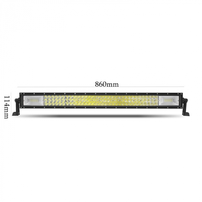LED Bar Auto 486W, leduri pe 3 randuri, 12V-24V, 34020 Lumeni, 31,5"/80 cm, Combo Beam 12/60 Grade [1]