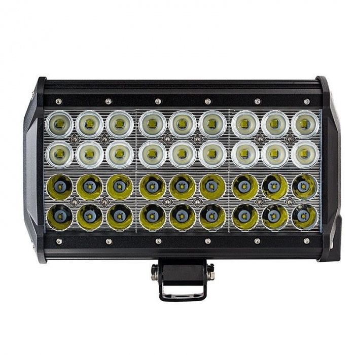 LED Bar Auto cu 2 faze (faza scurta/faza lunga) 108W/12V-24V, 9180 Lumeni, lungime 23,5 cm, Leduri CREE + Cablaj cu Releu si Buton On/Off [4]