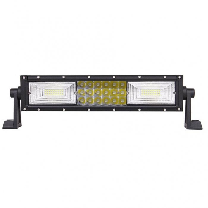 LED Bar Auto Curbat 216W, leduri pe 3 randuri, 12V-24V, 15120 Lumeni, 13,5"/34,2 cm, Combo Beam 12/60 Grade [6]