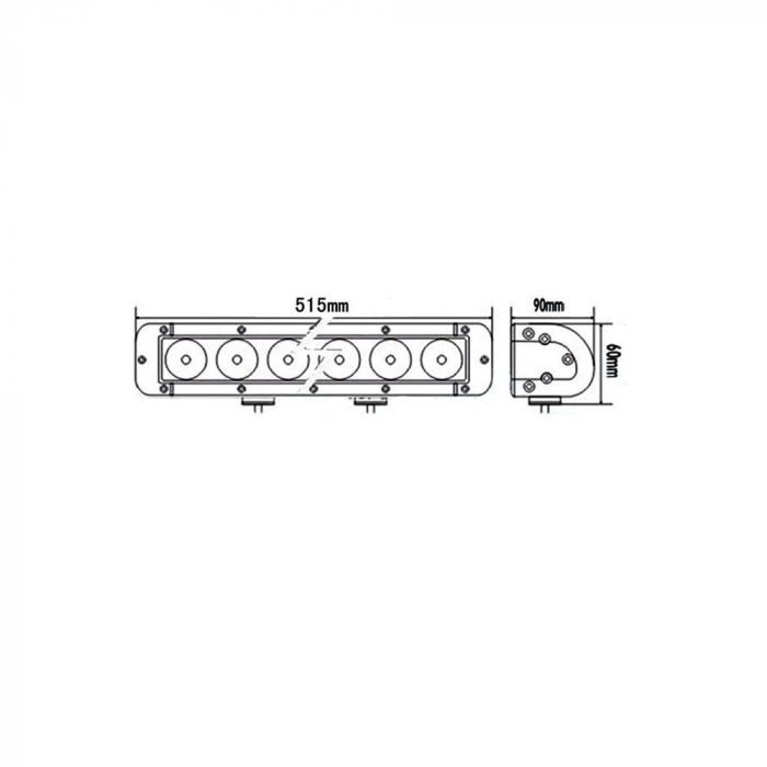 LED Bar Auto Offroad 120W/12V-24V, 10200 Lumeni, 20"/51 cm, Combo Beam 12/60 Grade [2]