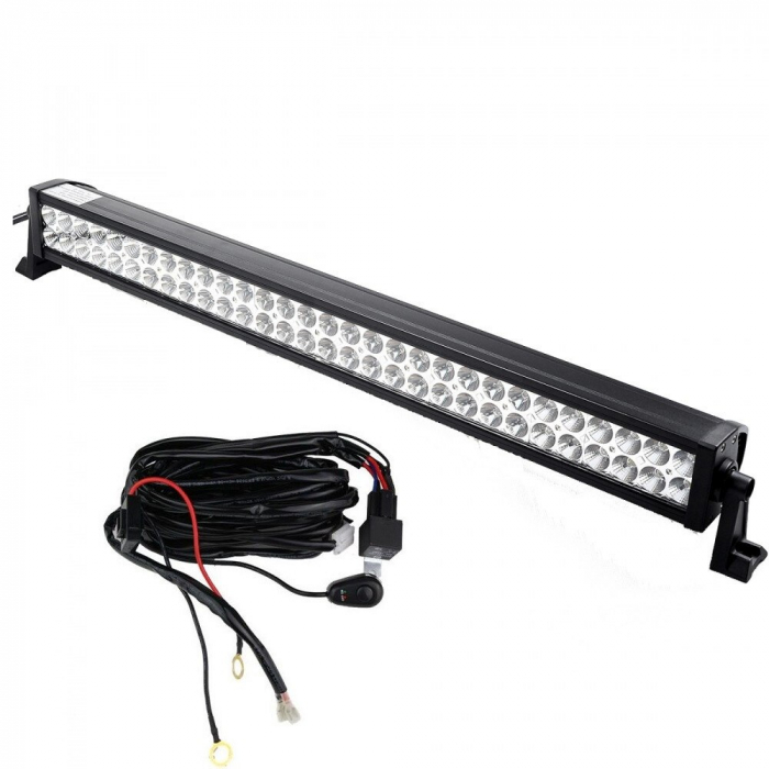 LED Bar auto offroad 180W/12V-24V, 13.200 lumeni, 31,5"/80 cm, combo beam 12/60° + Cablaj cu Releu si Buton on/off [4]