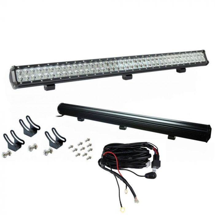 LED Bar Auto Offroad 234W/12V-24V, 19890 Lumeni, 36,5"/91 cm, Combo Beam 12/60 Grade + Cablaj cu Releu si Buton On/Off [2]