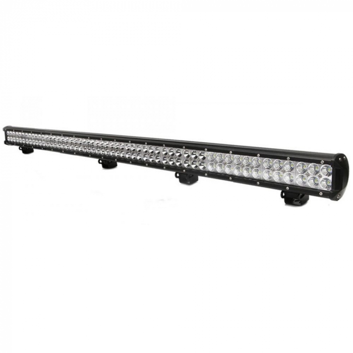 LED Bar Auto Offroad 324W 12V-24V, 27540 Lumeni, 50"/127 cm, Combo Beam 12/60 Grade + Cablaj cu Releu si Buton On/Off [3]