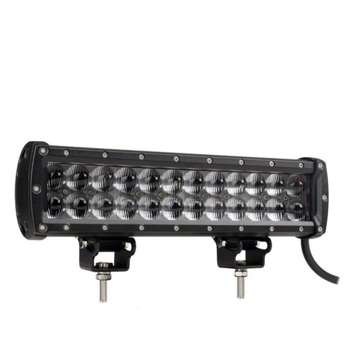 LED Bar Auto Offroad 4D 72W/12V-24V, 6120 Lumeni, 12"/30 cm, Combo Beam 12/60 Grade + Cablaj cu Releu si Buton [4]
