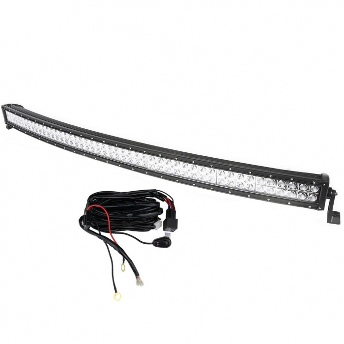 LED Bar Curbat 180W/12V-24V, 15300 Lumeni, 32"/81 cm, Combo Beam 12/60 Grade + Cablaj cu Releu si Buton on/off [3]