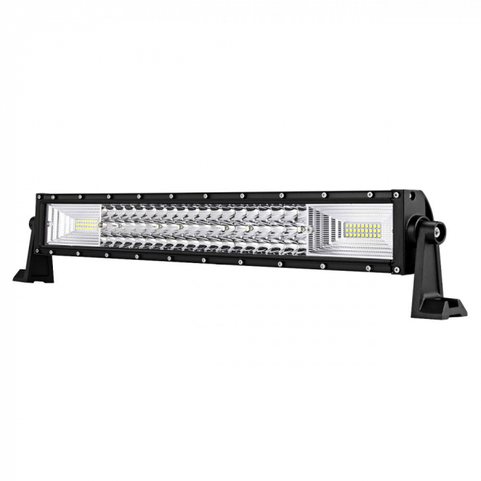 LED Bar Offroad 324W, leduri pe 3 randuri, 12V-24V, 22680 Lumeni, 21,5"/54,6 cm, Combo Beam 12/60 Grade [6]