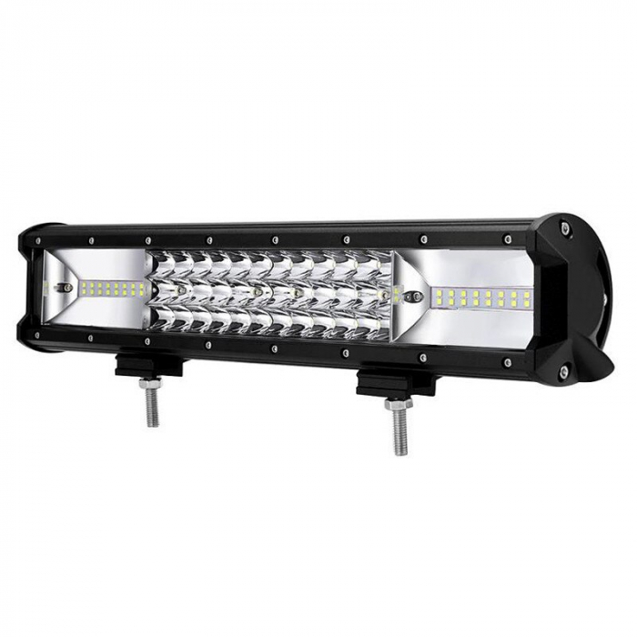 LED Bar Offroad 216W, leduri pe 3 randuri, 12V-24V, 15120 Lumeni, 15,5"/39,4 cm, Combo Beam 12/60 Grade [6]