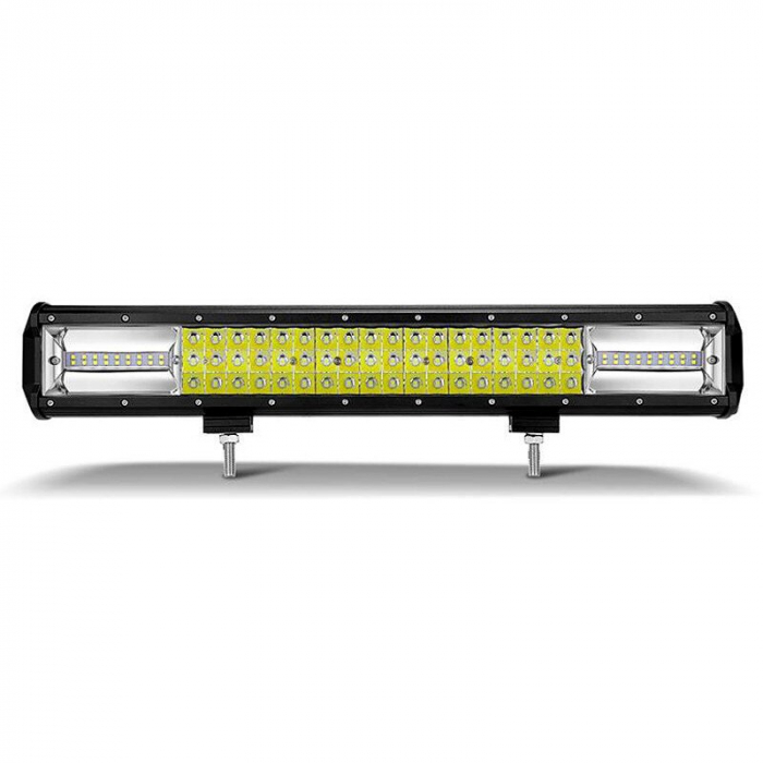 LED Bar Offroad 270W, leduri pe 3 randuri, 12V-24V, 18900 Lumeni, 20"/50,8 cm, Combo Beam 12/60 Grade + cablaj alimentare cu releu, siguranta si buton ON/OFF [4]